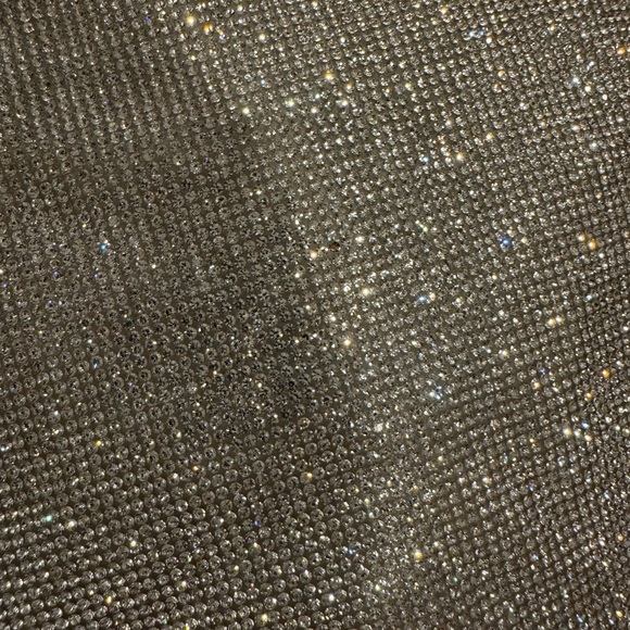 12th Tribe Shira Silver Rhinestone Mini Skirt & Top set - Picture 8 of 9